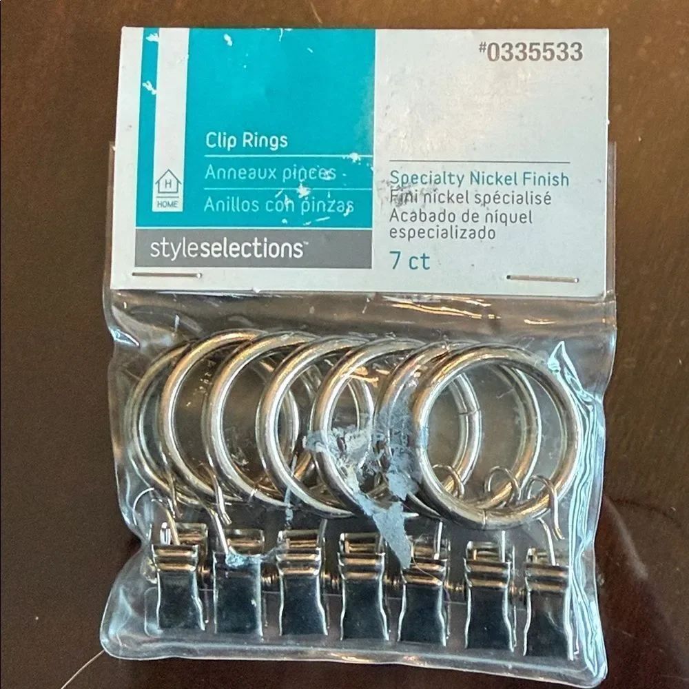 Style Selections Silver Clip Rings 7 Count Set! - Picture 3 of 4